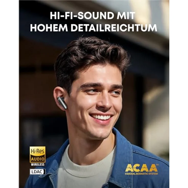 soundcore Liberty 4 Pro von Anker, Kabellose Noise Cancelling Kopfhörer in Schwarz, Earbuds mit 7 Sensoren, Adaptive ANC in Echtzeit, Hi-Fi Studio-Niveau, 2× schneller Laden, kristallklare Anrufe mit 6 Mikros + KI – Bild 5
