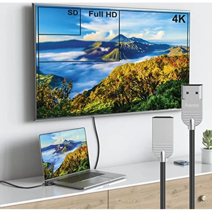 Hama HDMI™-Kabel Ultra-Slim, 1m - High-Speed Übertragung, 4K Ultra-HD, HDR, HEC, Schwarz – Bild 3