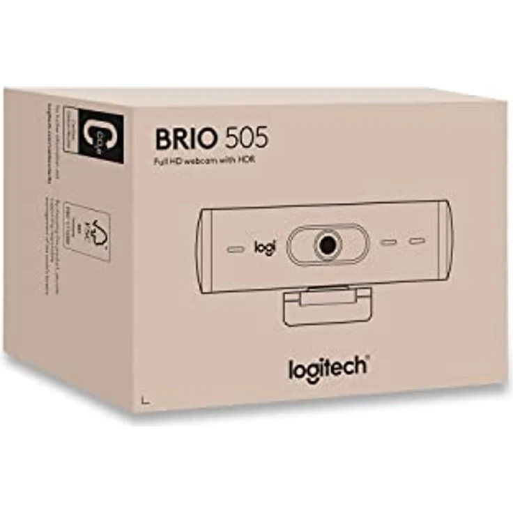 Logitech Brio 505 Full HD-Webcam mit automatischer Belichtungskorrektur, Auto-Framing, Präsentationsmodus, 2 Mikrofonen mit Geräuschunterdrückung, Abdeckblende - Msft Teams, Google Meet, Zoom - Grau – Bild 5
