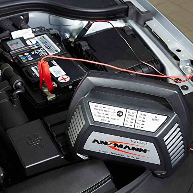 ANSMANN Autobatterie Ladegerät ALCT 6-24-10 - Vollautomatisches Batterieladegerät für Autobatterien & Bleiakkus mit 6V, 12V & 24V - 10A - Erhaltungsladegerät ideal für PKW, Motorrad, Boot etc. – Bild 3