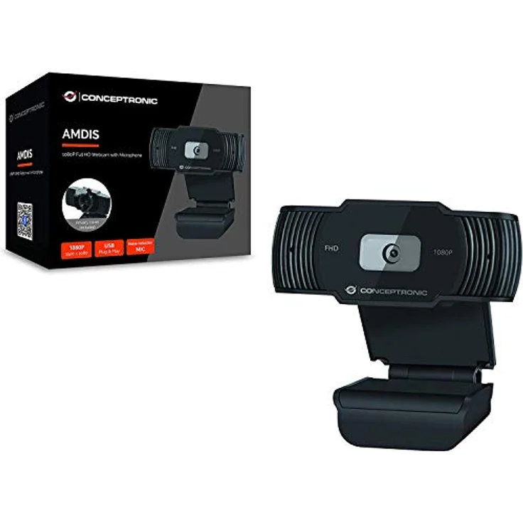 Conceptronic AMDIS04 Webcam AMDIS 1080P Full HD Webcam+Microphone – Bild 2