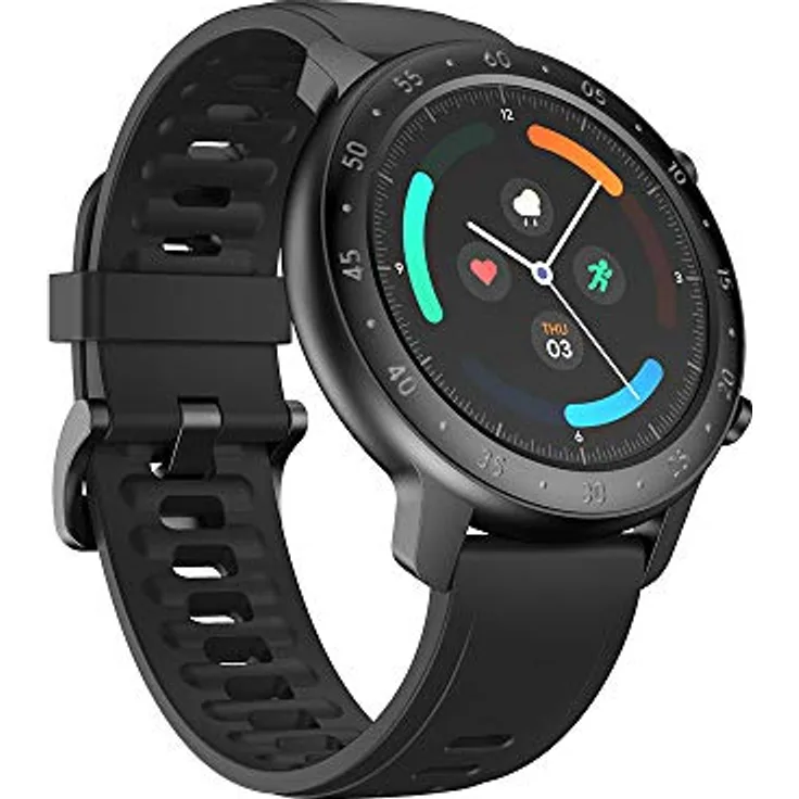 mobvoi TicWatch GTX Smartwatch, 24-Stunden-Herzfrequenzüberwachung, schwarz
