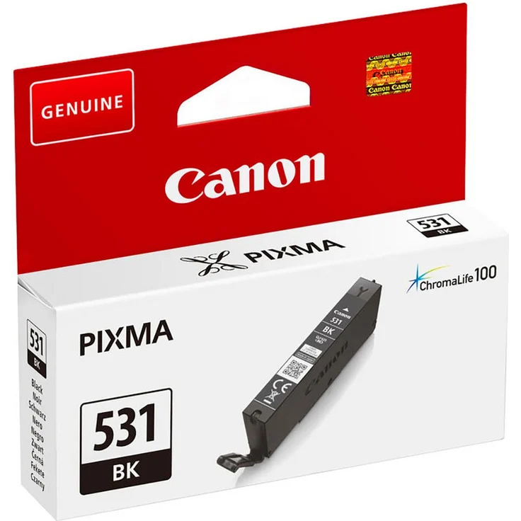 Canon CLI-531 BK, Tintenpatrone Schwarz für hochwertige Fotodrucke, Original Canon Tinte – Bild 1
