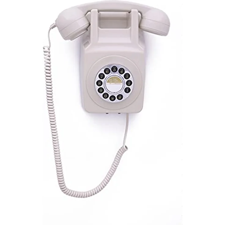 GPO 746WALL Retro Festznetztelefon mit Drucktasten zur Wandmontage mit authentischer Klingelton, Creme – Bild 4