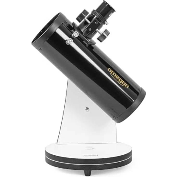 Omegon Dobson Teleskop N 76/300 DOB, Newtonteleskop mit 76 mm Öffnung, intuitiver Dobson Montierung, inklusive 4 Okulare und Barlowlinse, 1,6 kg, 40 cm hoch – Bild 5