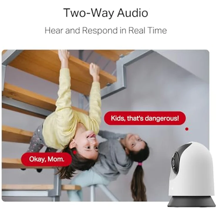 Mercusys MC210, Pan/Tilt Home Security Wi-Fi Kamera mit 2K 3 MP Video, Nachtsicht, Zwei-Wege-Audio, 512 GB microSD Unterstützung – Bild 5