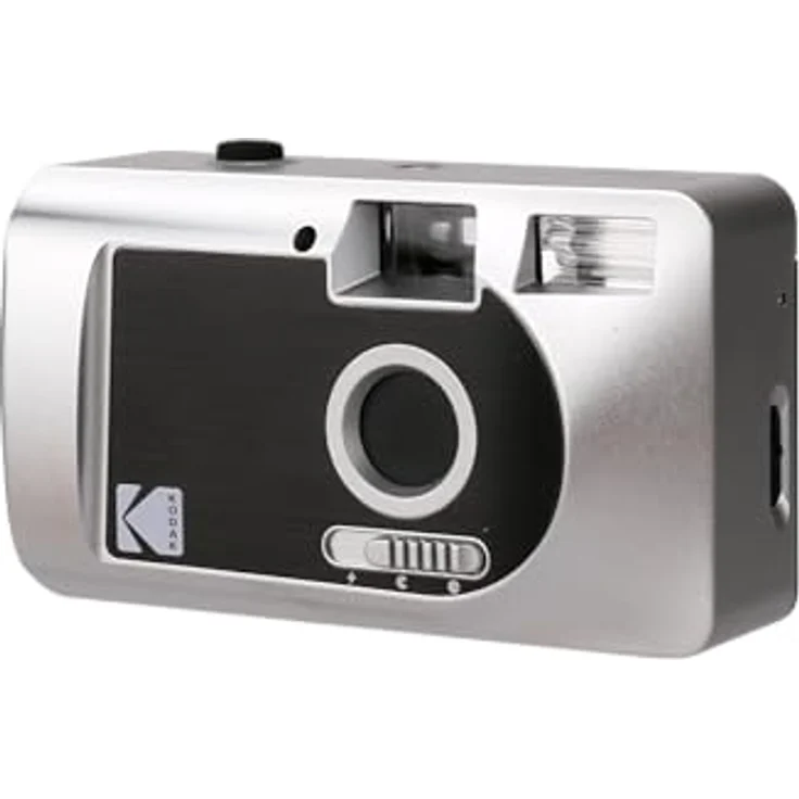 Kodak S-88, motorisierte 35 mm Filmkamera mit Selbstaufziehfunktion, Silber/schwarz – Bild 3