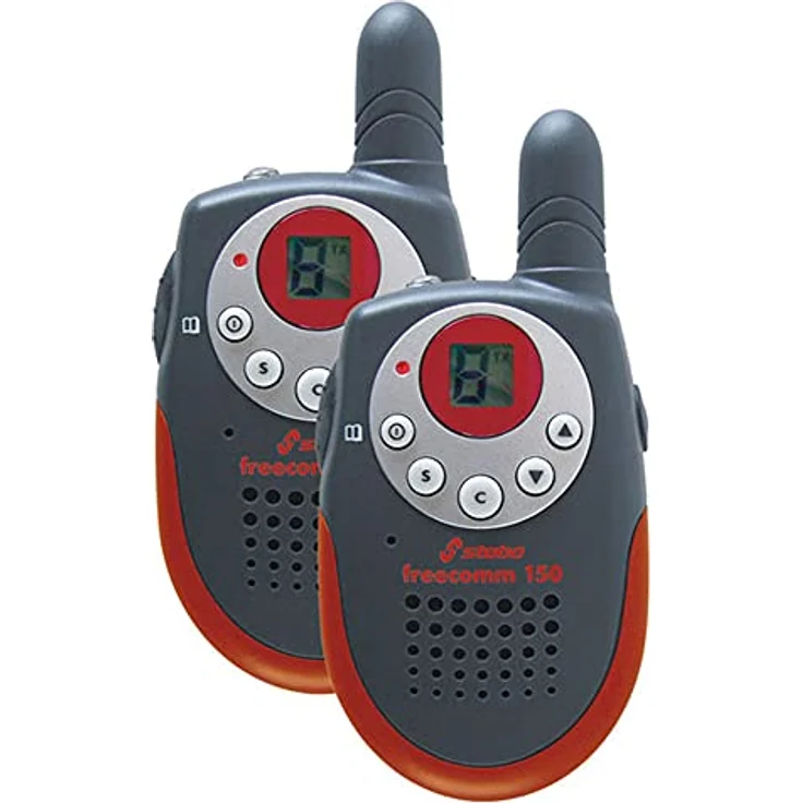 Stabo Elektronik 20131 - Funkhandy-Set Freecomm 150, 2 Funkgeräte mit blauem LED-Licht für Kinder – Bild 5