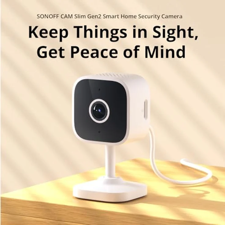 SONOFF CAM-S2 Indoor Security 2.4GHz WiFi Smart Überwachungskameras, 1080P HD, Ultra Clear Night Vision, Körpererkennung, Zwei-Wege-Audio, Alexa/Google Assistant, IFTTT, weiß – Bild 2