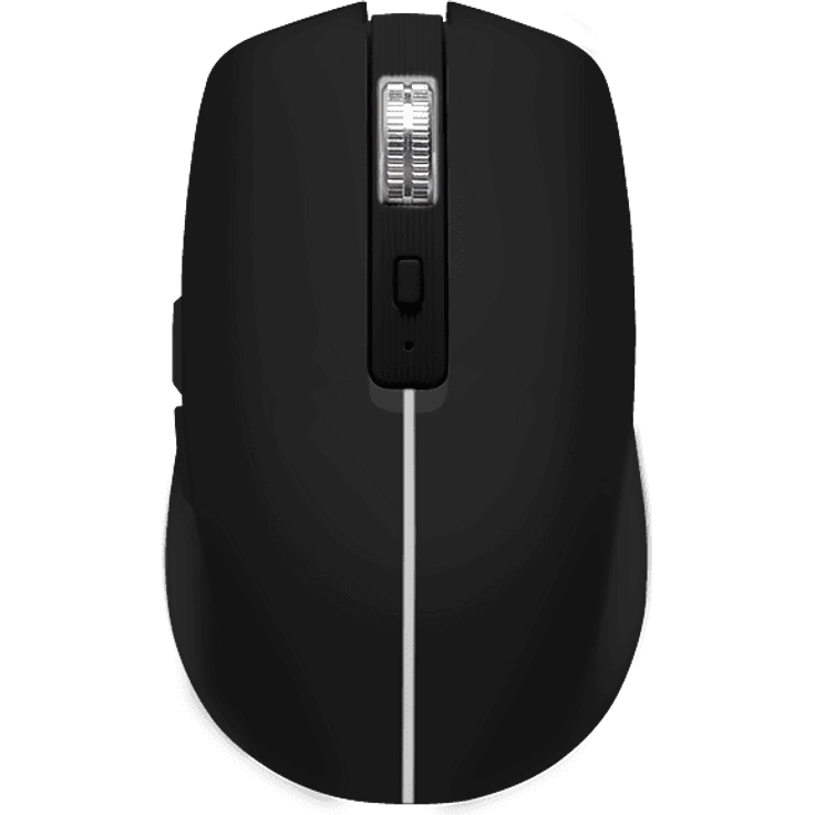 ISY IWM-4100-1-BK Wireless-Maus, USB-C wiederaufladbar, Schwarz