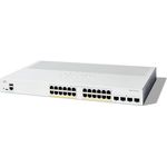 Cisco Catalyst 1300-24P-4G-Managed-Switch, 24-Port-GE, PoE, 4 x 1-GE-SFP, eingeschränkter Lebenszeitschutz (C1300-24P-4G)