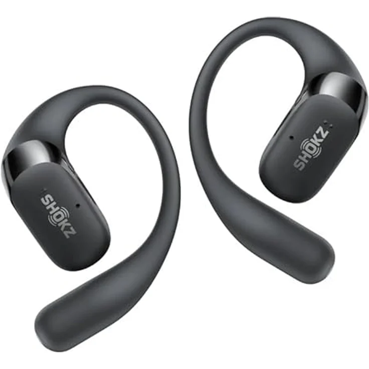 Shokz OpenFit 2, kabellose Ohrbügel-Kopfhörer mit Direktpitch™ 2.0 Klang und IP55 Wasserdichtigkeit, Schwarz – Bild 1