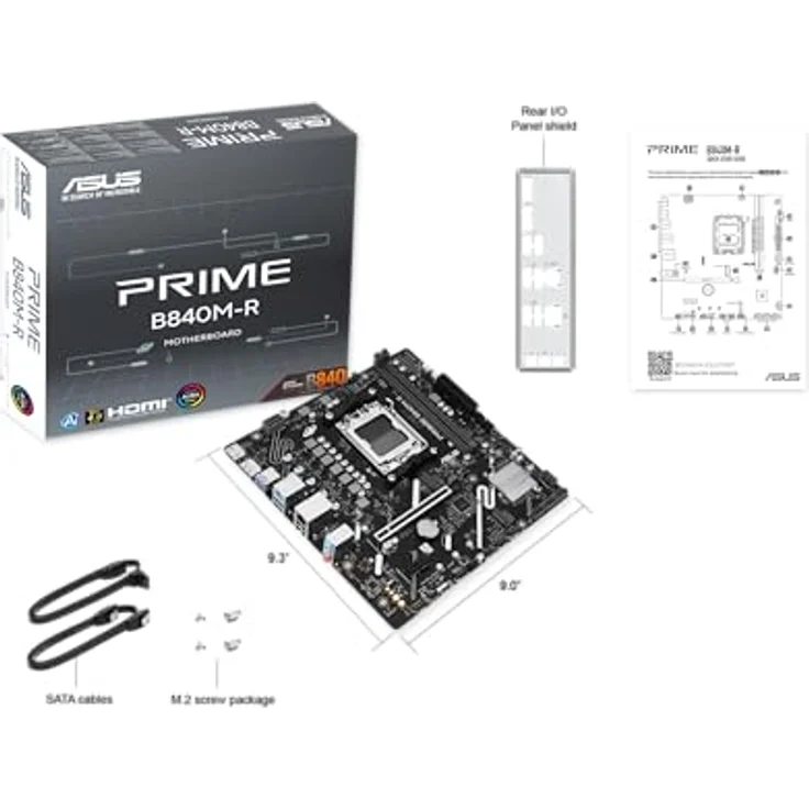 Asus Prime B840M-R, Mainboard mit AM5 Sockel, unterstützt AMD Ryzen 9000/8000/7000, bis zu 128 GB DDR5, 6 Speicherlaufwerke, RAID-Unterstützung – Bild 8