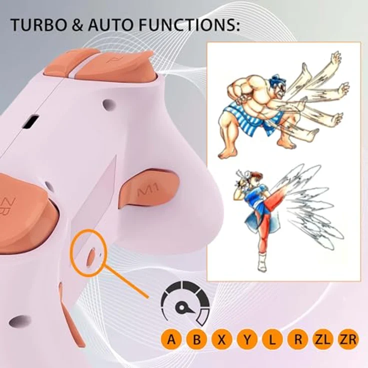 Subsonic 147437, Kabelloses Gamepad für Nintendo Switch mit D-Pad, Home Button, Turbo-Funktion, Mehrfarbig, 600 mAh Akku, bis zu 10 Stunden Spielzeit – Bild 7