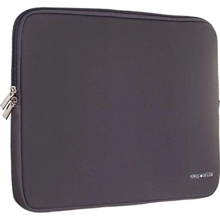 König Design Laptophülle 14 Zoll, stoßfeste Notebooktasche aus Polyester, grau – Bild 1