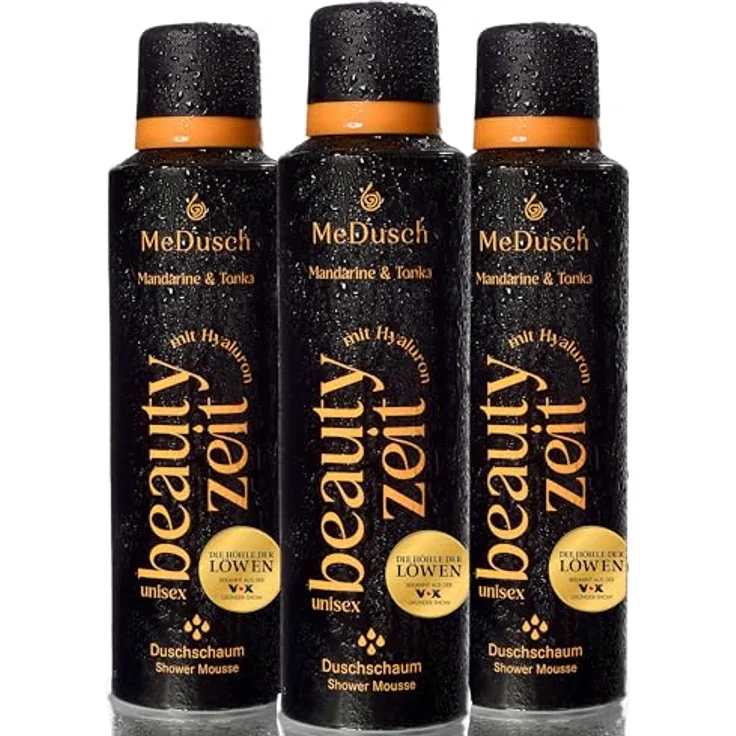 MeDusch Duschschaum Beautyzeit Mandarine & Tonka mit Hyaluron, 3er-Set, Feuchtigkeitsspendend (200 ml, orientalisches Parfüm-Öl, unisex) - Preisvergleich