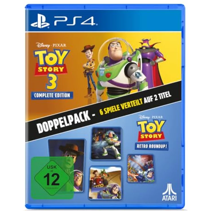 ATARI Toy Story: Retro Roundup! + Toy Story 3 Complete Edition, Spielesammlung für PlayStation 4 mit 11 Titeln, verbesserte Grafiken und 4K-Unterstützung – Bild 1