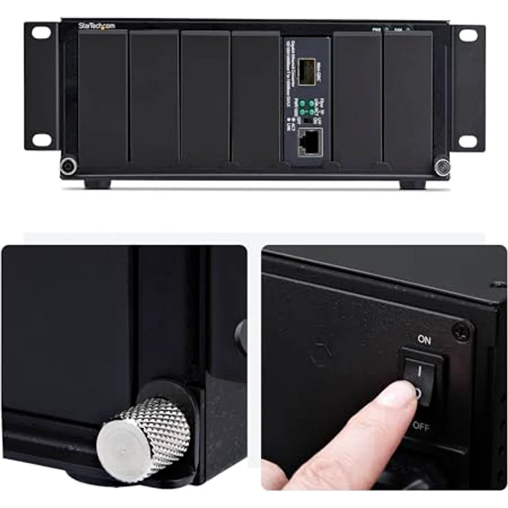 StarTech 7-Slot Unmanaged Medienkonverter Gehäuse, 10 Zoll Rackmount mit aktiver Kühlung, TAA-zertifiziert – Bild 5