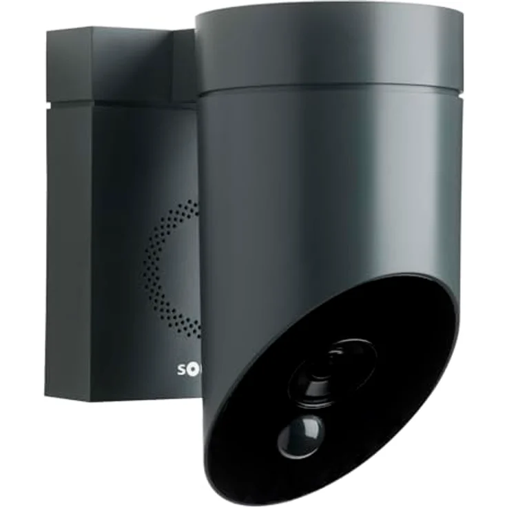 Somfy 1875326 Outdoor Camera anthrazit, WLAN-Außenüberwachungskamera mit 1080p Full HD, 110 dB Sirene, intelligenter Erkennung und Nachtsicht – Bild 1