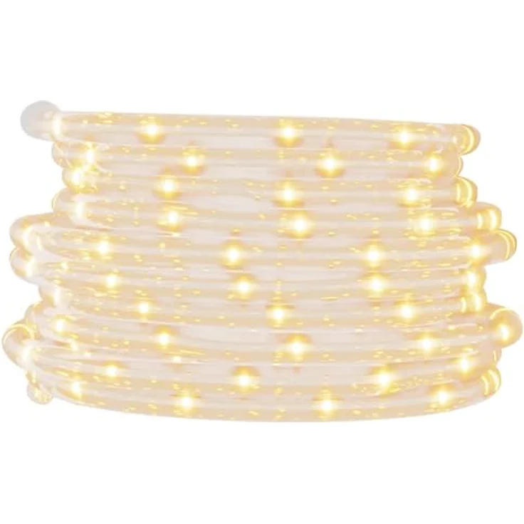 vidaXL Lichtschlauch 1200 LEDs Lichterschlauch Warmweiß 50m PVC, Weihnachtsbeleuchtung für Innen und Außen – Bild 1