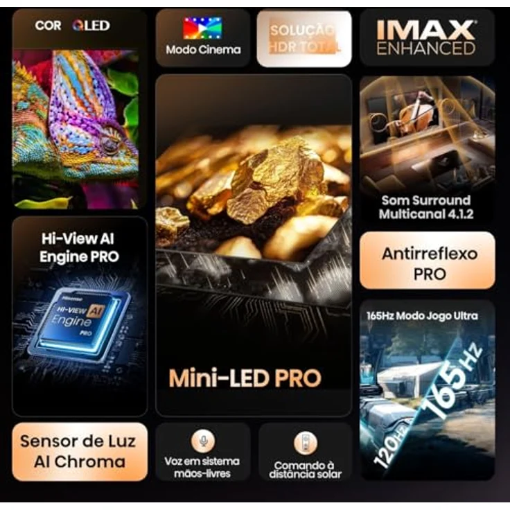 Hisense 55U8Q Mini LED ULED TV mit Dolby Vision IQ, HDR10+ Adaptive, 4K AI Upscaler & VIDAA Smart OS – Bild 5