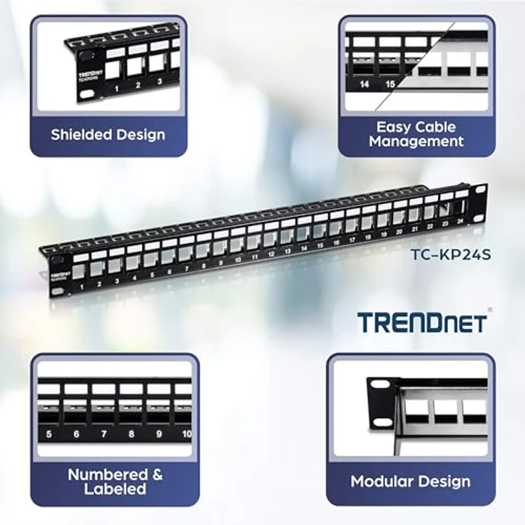 TRENDnet TC-KP24S Patch Panel 24-Port Blank Keystone 1U - Preisvergleich – Bild 3