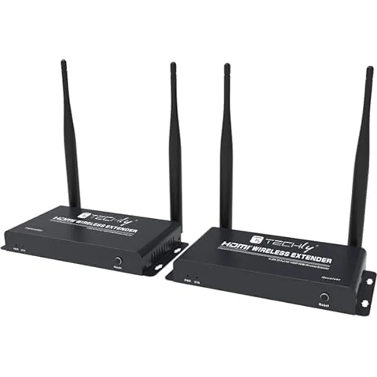 TECHLY 365610 Kit Wireless Extender HDMI Bis zu 200m Schwarz