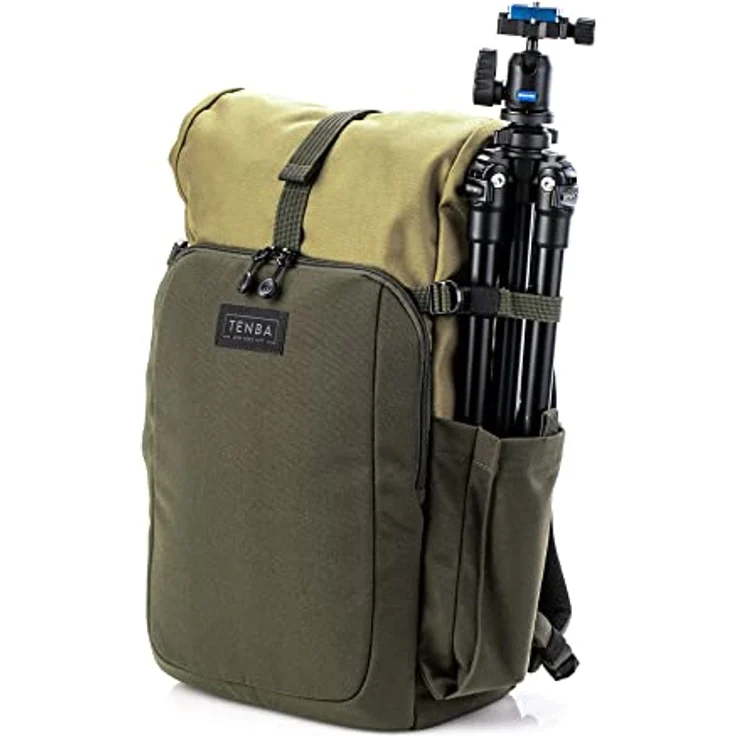 Tenba Rucksack Fulton v2 14L, Fotorucksack für DSLR und spiegellose Kameras, braun, mit Laptopfach bis 14 Zoll und Rolltopöffnung – Bild 6