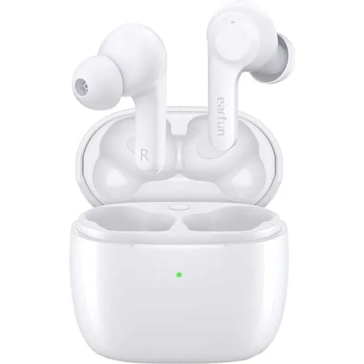 EarFun Air TWS earphones (white), Kabellose Kopfhörer mit 7 Stunden Akkulaufzeit, Weiss