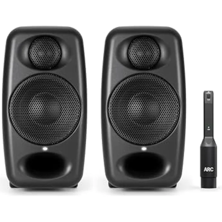 IK Multimedia iLoud Micro Monitor Pro, Kompakte 2-Wege Studio-Monitore mit ARC-Kalibrierungs-Mikrofon, schwarz – Bild 2