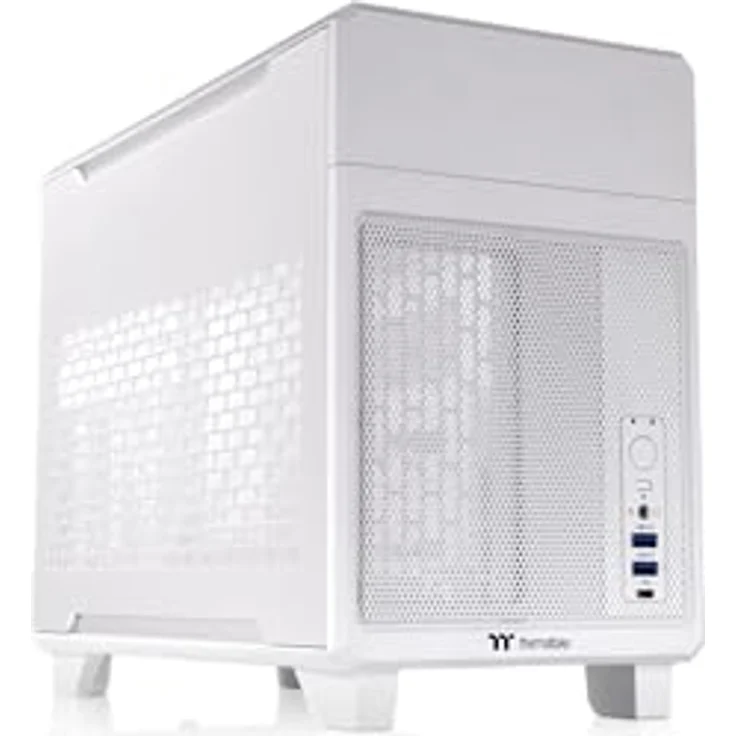 Thermaltake TR100 Snow, Mini-Tower PC-Gehäuse mit hervorragender Kühlleistung und modularem Design, weiß – Bild 1