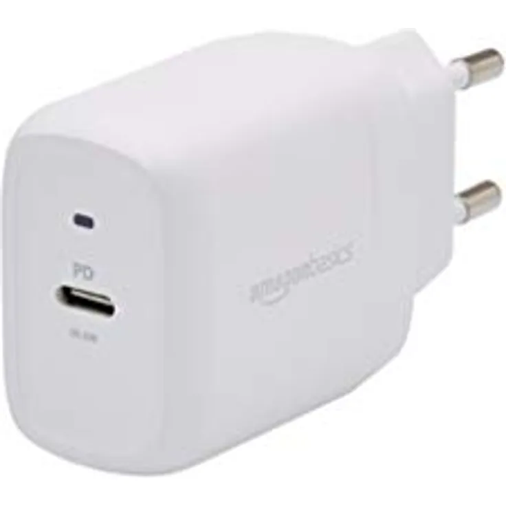 Amazon Basics Ein-Port-USB-C-Wandladegerät, 20W, Kein GaN-Ladegerät, EU-Stecker