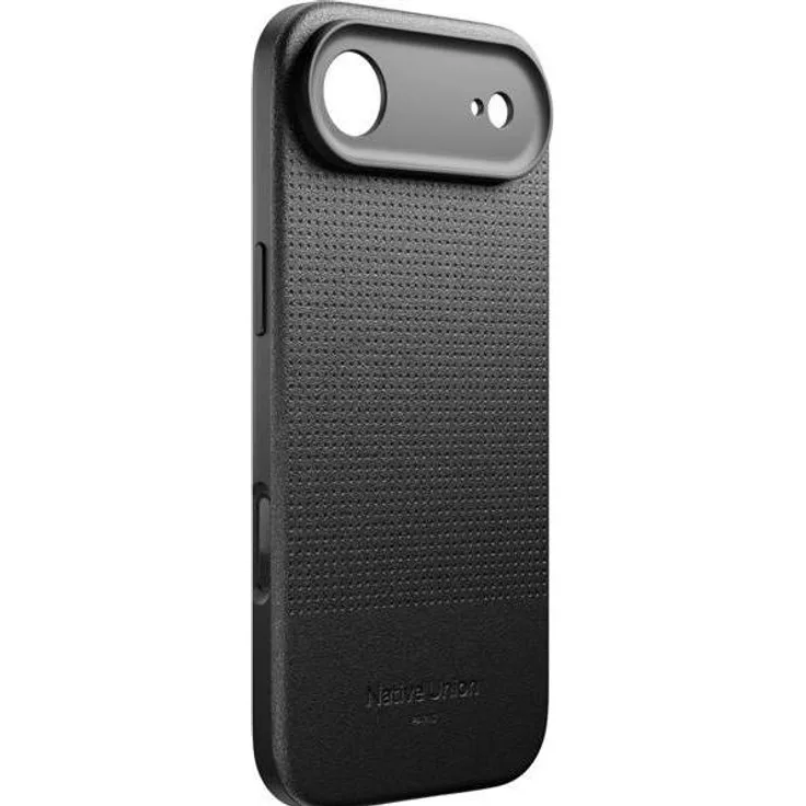 Native Union Active Case für iPhone 17, robuste Smartphone Hülle aus tierfreier Leder-Alternative, Schwarz, MagSafe- und Qi-kompatibel, bis 3m Sturzschutz