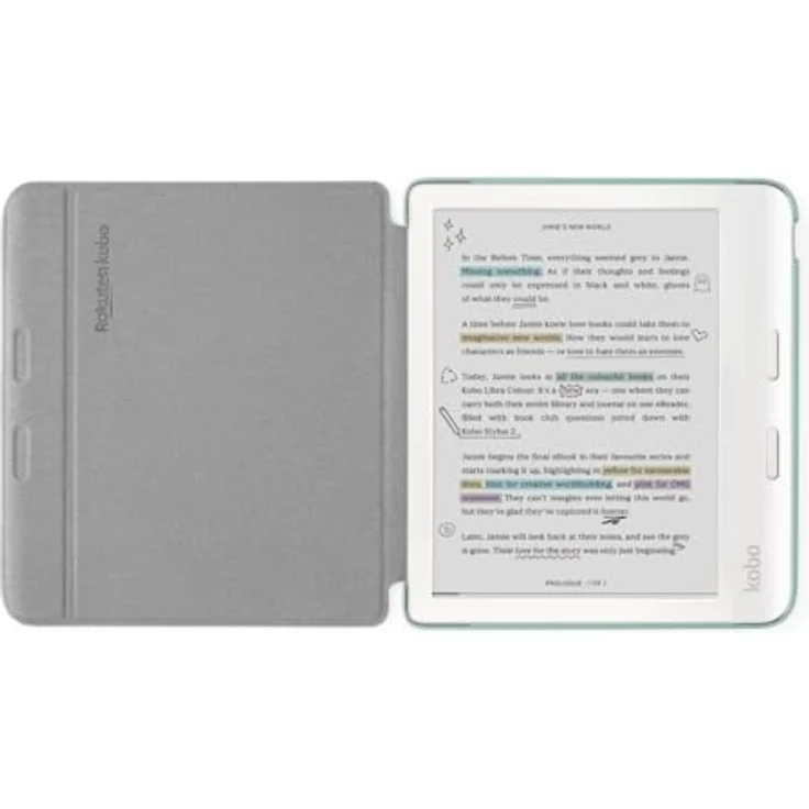 Kobo Libra Colour SleepCover Case | Garden Green Basic | Sleep/Wake Technology | Built-in 2-Way Stand | Vegan Leather | Compatible with 7" Kobo Libra Color eReader – Bild 3