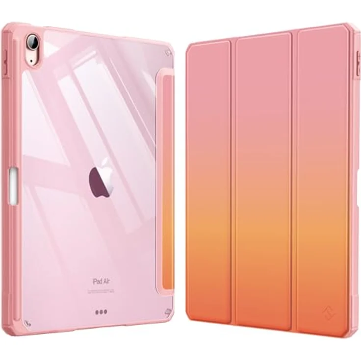 FINTIE Hybrid Hülle für iPad Air 11 Zoll (M2) 2024, stoßfeste Schutzhülle mit transparentem Rückenteil und Stifthalter, Sonnenuntergang – Bild 1