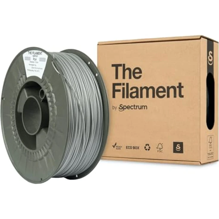 Spectrum Filaments PLA Refill, 1 kg, 1,75 mm, Made in EU, Silber Aluminium – Bild 1