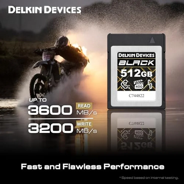 Delkin Devices Cfexpress™ Typ B 4.0 VPG400 Speicherkarte, Schwarz, 512 GB, High-Speed mit bis zu 3700 MB/s und VPG400 Zertifizierung für professionelle Fotografie und Videografie – Bild 4