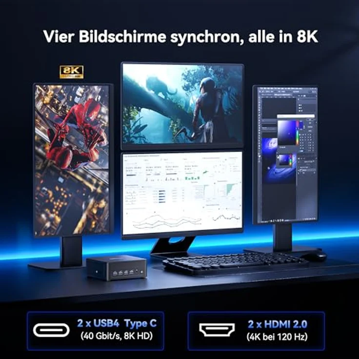 GEEKOM AI Mini PC IT13 Max mit Intel Core Ultra 9 185H, 24 GB RAM, 500 GB SSD, Wi-Fi 7 & USB4 – Bild 10