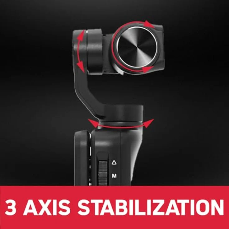AgfaPhoto Realimove MC3X Mini-Kamera, 3 Achsen stabilisiert, Full-HD-Video, WiFi, Lithium-Akku, Schwarz – Bild 4