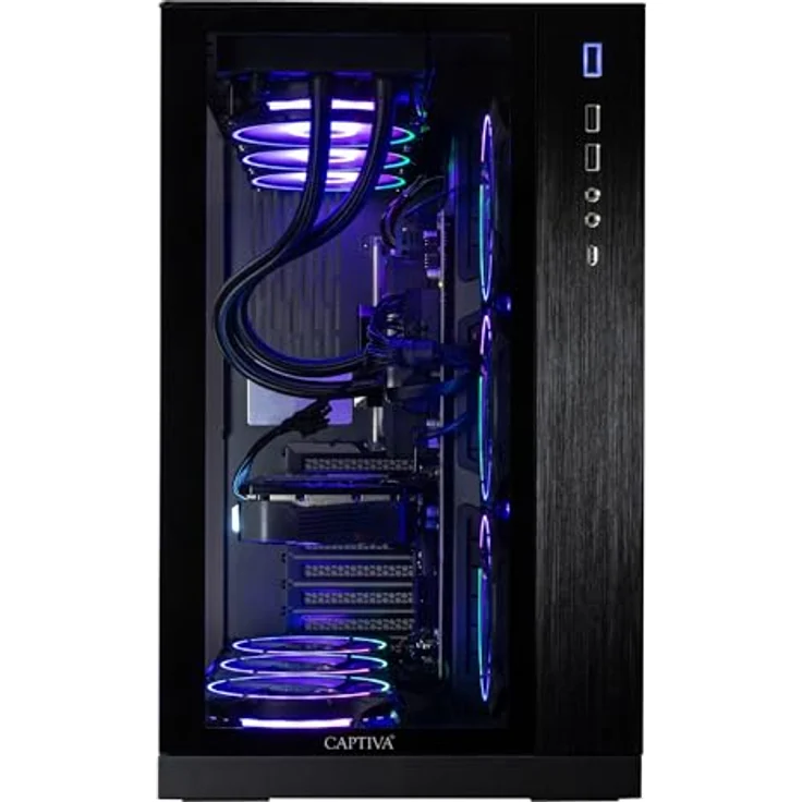 Captiva PC Highend Gaming R90-357, Ryzen 9 9950X3D/RTX5070 Ti 16GB GDDR7/SSD 2TB/64GB/WLAN/Windows 11 Home 64-bit, schwarz – Bild 3