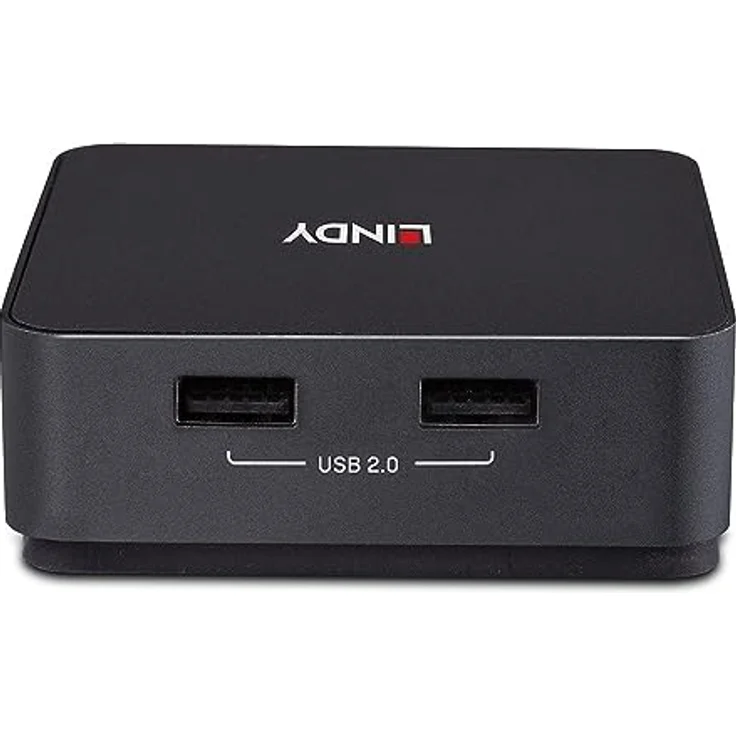 LINDY 42321 2 Port Typ C, Dual HDMI 4K60 KVM Switch - HDMI 2.0, Power Delivery bis zu 100W, Schwarz – Bild 5
