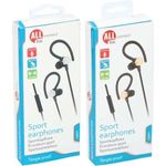 All Ride Connect Sport Earphones, kabelgebundene In-Ear Kopfhörer mit Ohrhaken-Design für sicheren Sitz, schwarz