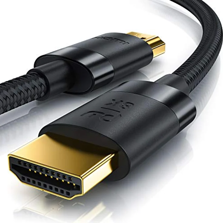 CSL - 8K HDMI Kabel 2.1-8K@60Hz 4K @ 120Hz DSC - HDTV 7680 x 4320 - UHD II - HDMI 2.1 2.0a 2.0b - 3D - Highspeed HDMI-Kabel Ethernet - HDR - ARC - Präzisionsstecker - kompatibel PC TV PS4 PS5 Xbox – Bild 1
