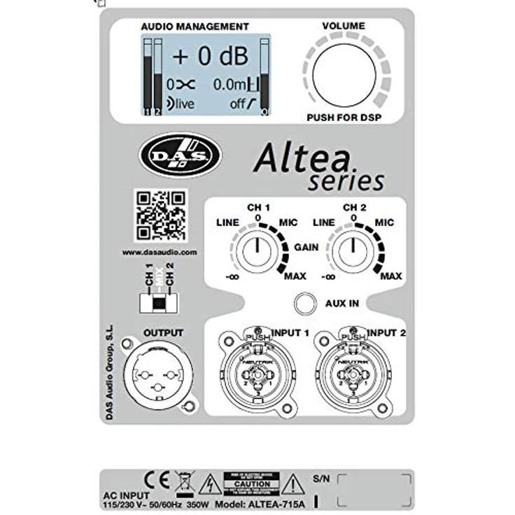DAS ALTEA-712A, PA Lautsprecher mit 1500 W Class-D-Verstärker, DSP und drahtloser Musikstreaming-Funktion – Bild 2