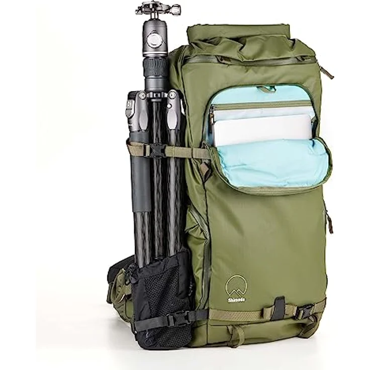 Shimoda Action X70 HD, Fotorucksack mit einstellbarer Rumpfhöhe und Roll-Top-Zugang, Grün – Bild 4