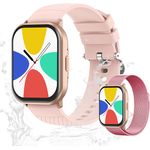 Valdus Smartwatch Damen IP68 Wasserdicht, 2,01 Zoll Fitness-Tracker mit Herzfrequenzsensor, GPS, Bluetooth-Anruf und Schrittzähler