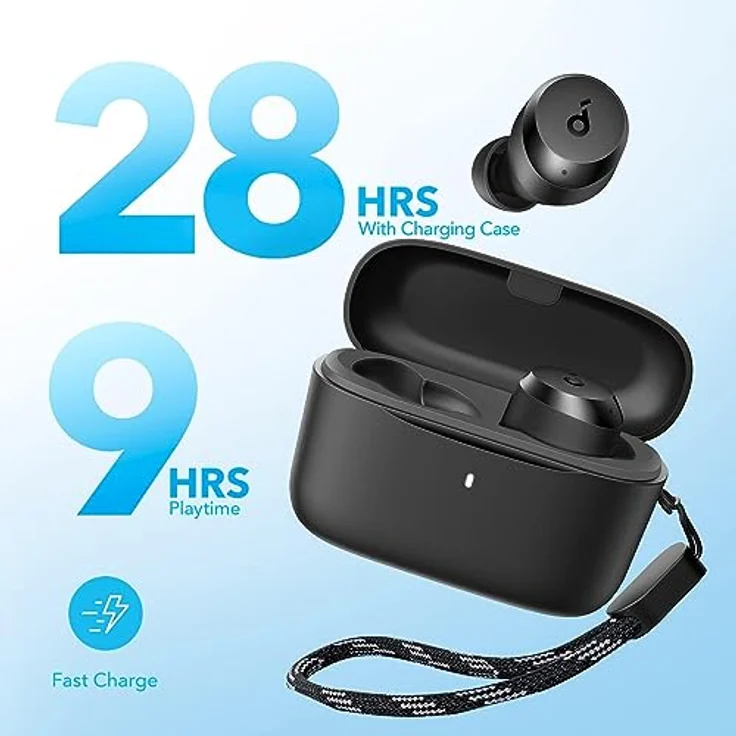Anker Earbuds A25i - Black (28 h, Kabellos), Kopfhörer, Schwarz – Bild 4