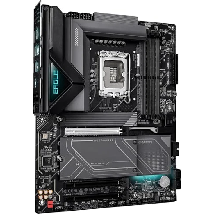 GIGABYTE Z890 EAGLE WIFI7 PLUS Mainboard, Intel Z890, LGA1851 Sockel, 14+1+2-Phasen-VRM, bis zu 9466 MHz DDR5, ATX, Wi-Fi 7, 2.5-GbE-LAN, USB 4 – Bild 3