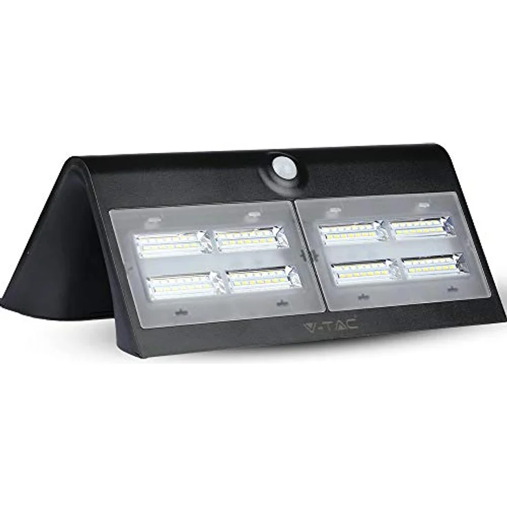 V-TAC Solar-Wandstrahler mit Bewegungsmelder VT-767-7-B 8279 LED 7.00W Tageslichtweiß Schwarz – Bild 2