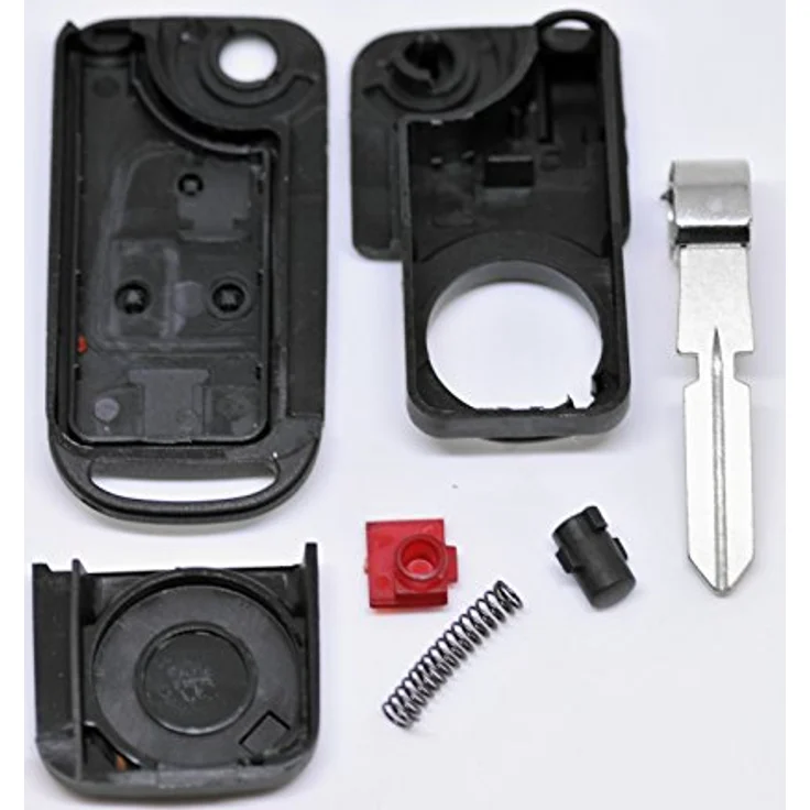 mt-key Auto Klapp Schlüssel 3 Tasten für Mercedes Benz W210 E-Kl W163 ML 98-05 SL, inklusive HU39 Rohling und 2x CR2025 Knopfzelle – Bild 2